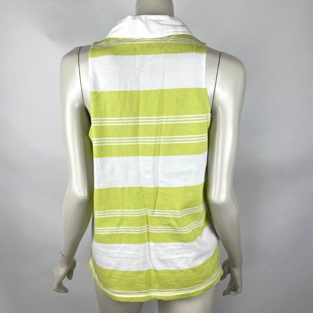 Anthropologie Maeve Maeve Rigby Polo Tank Women L Collared Sleeveless Shirt - Picture 2 of 12